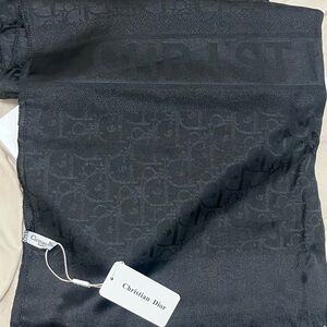 Black Monogram Scarf
